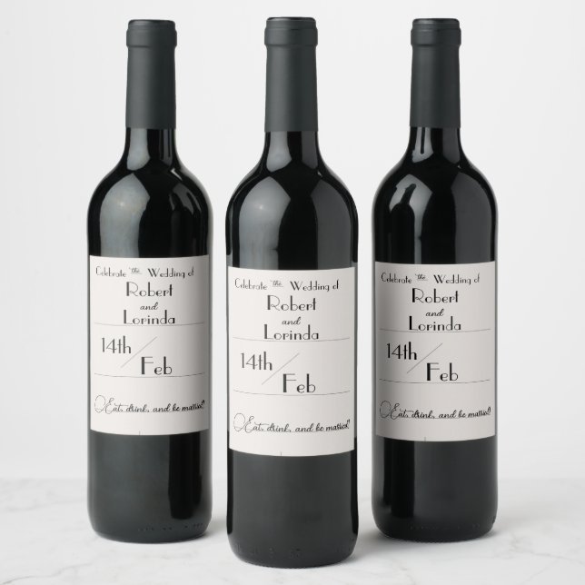 Étiquettes de boisson minimaux (Bouteilles)