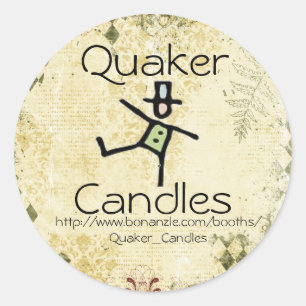 Étiquettes de bougie Quaker
