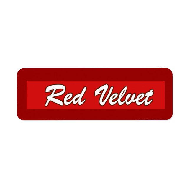 Étiquettes de boulangerie de velours rouge personn (Devant)