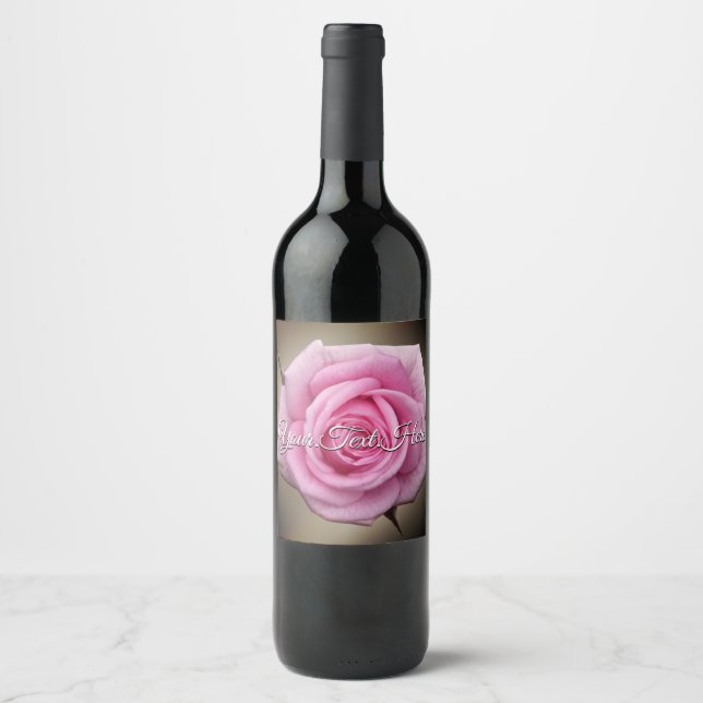 Étiquettes de bouteille de rose personnalisées  (Devant)