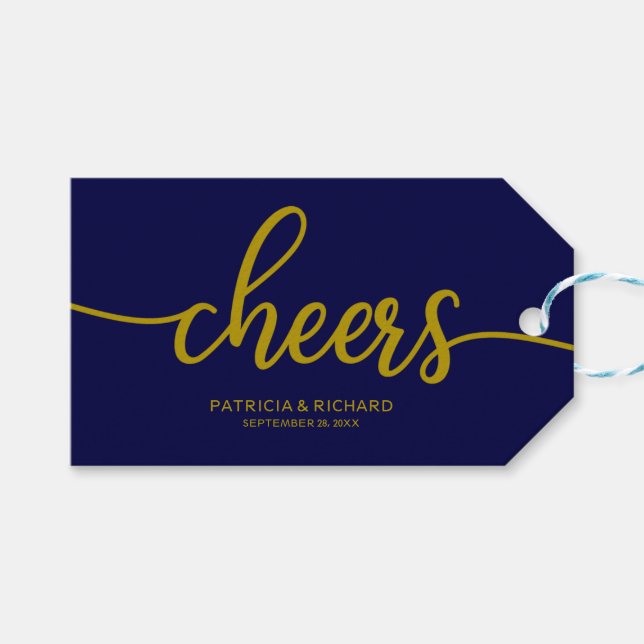 Étiquettes de bouteille de vin de calligraphie Nav (Devant (Horizontal))