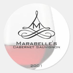 Étiquettes de bouteille de vin de vin rouge
