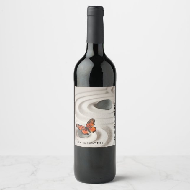 Étiquettes de bouteille de vin pour jardin zen (lo (Devant)