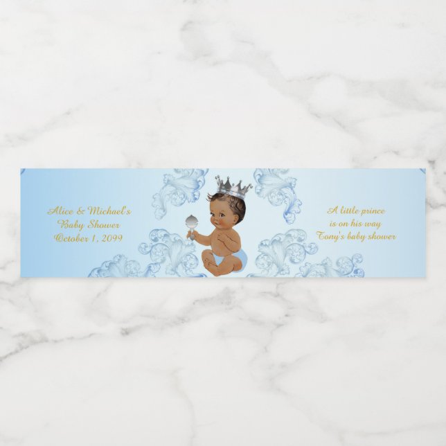 Étiquettes de bouteille d'eau, baby shower Tony, b (Étiquettes simples)