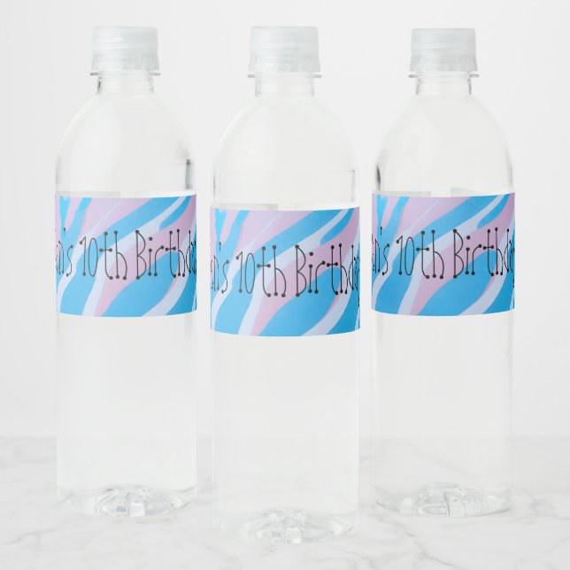 Étiquettes de bouteille d'eau de la fête de la pis (Bouteilles)