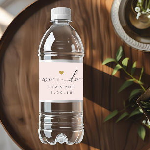 Étiquettes de bouteille d'eau de mariage à l'écrit