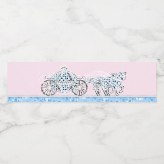 Étiquettes de bouteille d'eau Princesse Cendrillon (Étiquettes simples)