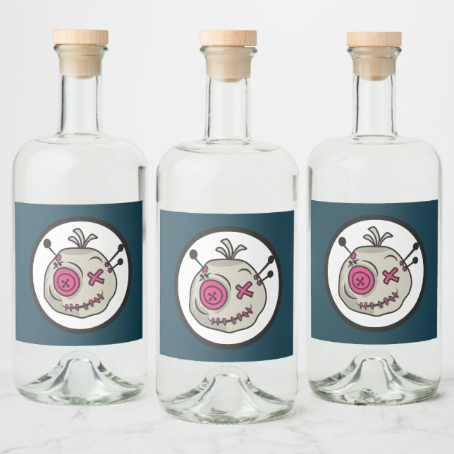 Étiquettes de bouteilles de verre à jeton Voodoo ( (Bouteilles)
