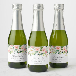 Étiquettes de bouteilles de vin Blush Mini Sparkli