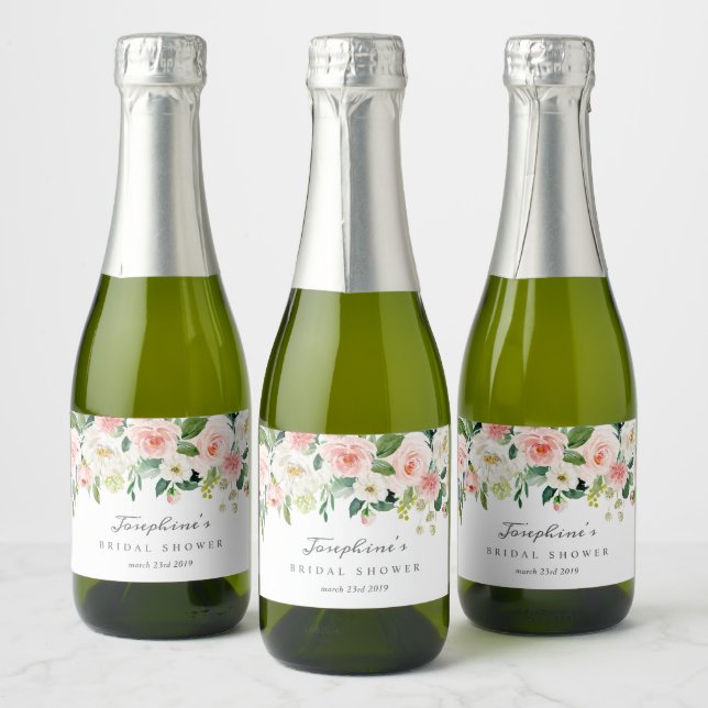 Étiquettes de bouteilles de vin Blush Mini Sparkli (Bouteilles)