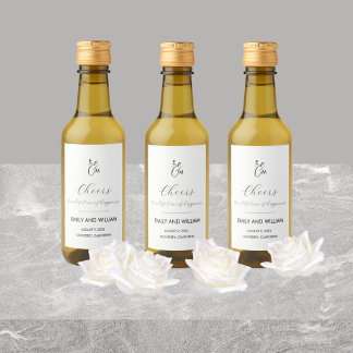 Étiquettes de bouteilles de vin Mini Formel et Élé