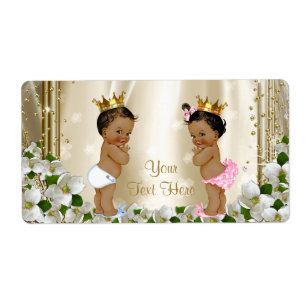 Étiquettes de bouteilles d'eau à Baby shower ethni