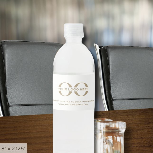 Étiquettes de bouteilles d'eau avec logo de l'entr (Créateur téléchargé)