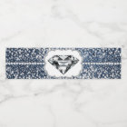 Étiquettes de bouteilles d'eau Denim et Diamond