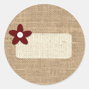 Étiquettes de Burlap Mason Jar
