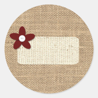 Étiquettes de Burlap Mason Jar