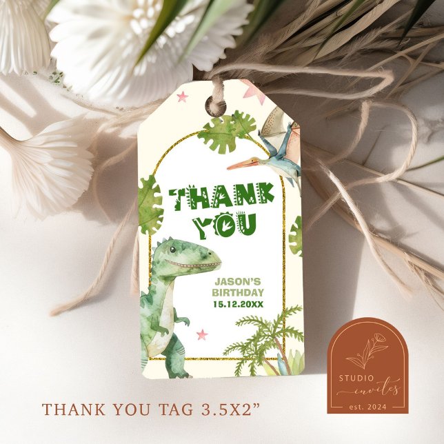 Étiquettes de cadeau de Dinosaur Boy (Créateur téléchargé)