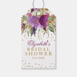 Étiquettes de cadeau de fête prénuptiale en paille