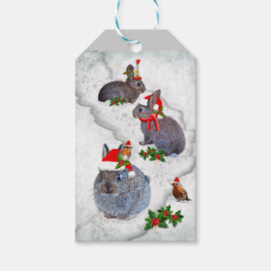 Étiquettes de cadeau de la fête de Noël des lap