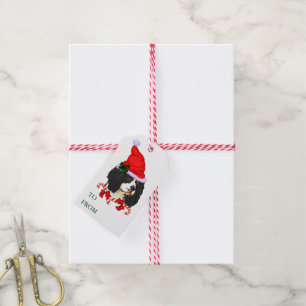 Étiquettes de cadeau de Noël Cavalier King Charles