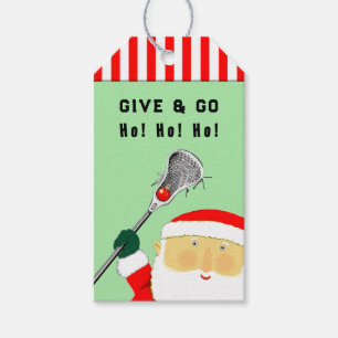 Étiquettes de cadeau de Noël de crosse