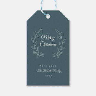 Étiquettes de cadeau de Noël Olive Vert Foncé