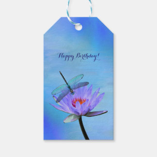 Étiquettes de Cadeau Libellule sur Nénuphar
