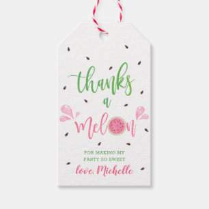 Étiquettes de cadeau Pastèque Merci une Pastèque