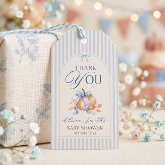 Étiquettes de cadeau pour Baby Shower automne citr