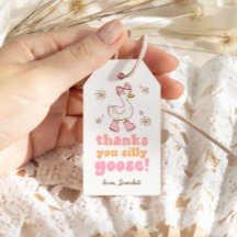 Étiquettes de cadeaux d'anniversaire Silly Goose