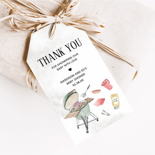Étiquettes de cadeaux de Baby Shower Bun et Burger