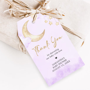 Étiquettes de cadeaux de baby shower Over the Moon