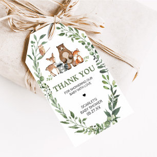 Étiquettes de cadeaux de baby shower pour animaux