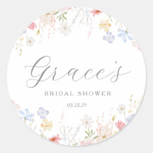 Étiquettes de cadeaux de fête prénuptiale Love Is 