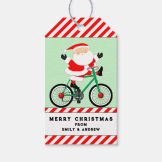 Étiquettes de cadeaux de Noël pour le cyclisme
