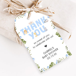 Étiquettes de cadeaux pour Baby Shower Garçon Safa