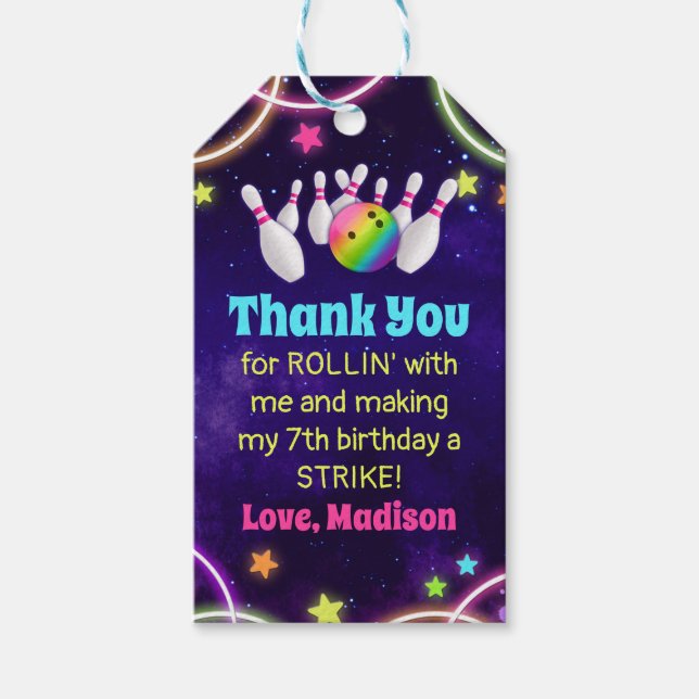 Étiquettes de cadeaux pour fête d'anniversaire de  (Devant)