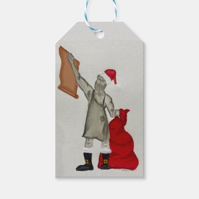 Étiquettes de cadeaux Vulcan Père Noël (Devant)
