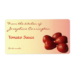 Étiquettes de canne à la sauce tomate