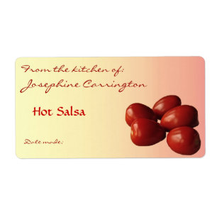 Étiquettes de canne à salsa chaude