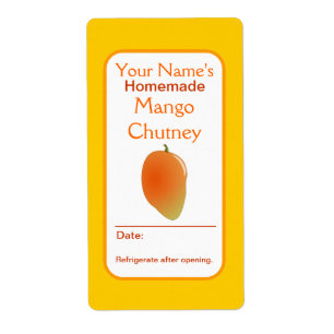 Étiquettes de canne personnalisés pour Jars Mango 