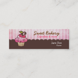 Étiquettes de cartes de visite de petit gâteau d