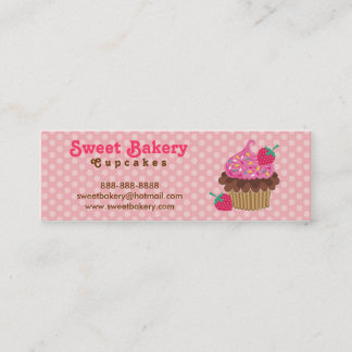 Étiquettes de cartes de visite de petit gâteau de