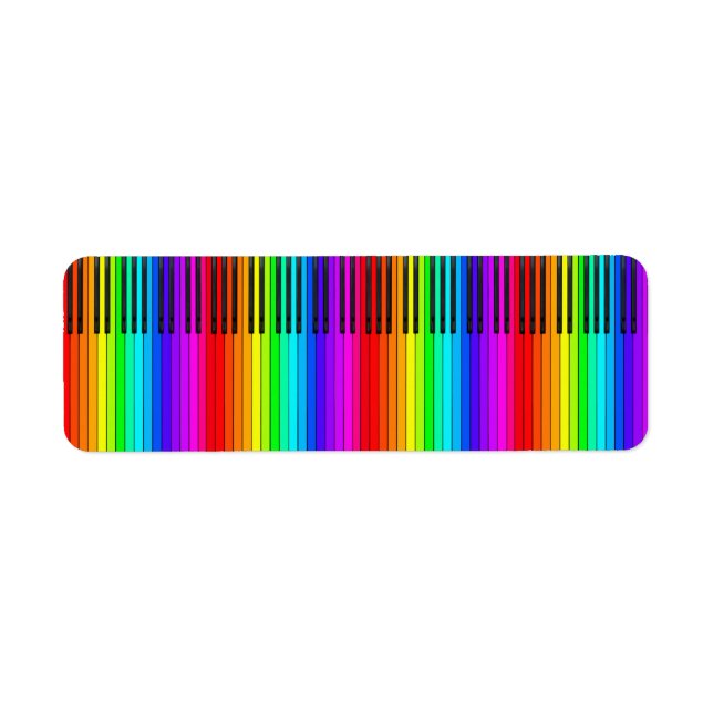 Étiquettes de clavier Rainbow Piano (Devant)