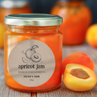 Étiquettes de confiture artisanale de ferme à croq