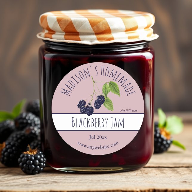 Étiquettes de confiture de Blackberry fait maison (Créateur téléchargé)