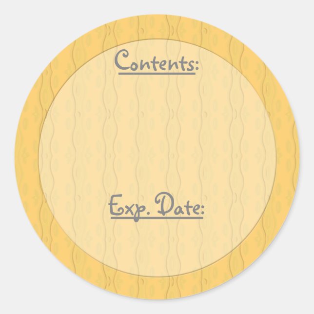 Étiquettes de couleur/alimentation et stockage de  (Devant)