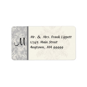 Étiquettes de courrier - Fleur di Lys Damask - Gre