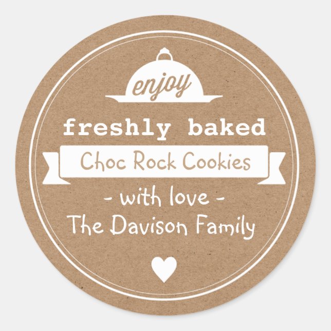 Étiquettes de cuisine Vintage Kraft (Devant)