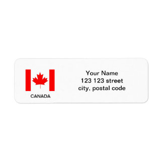 Étiquettes de drapeau du Canada, créez vos propres